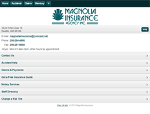 Tablet Screenshot of magnolia-insurance.com